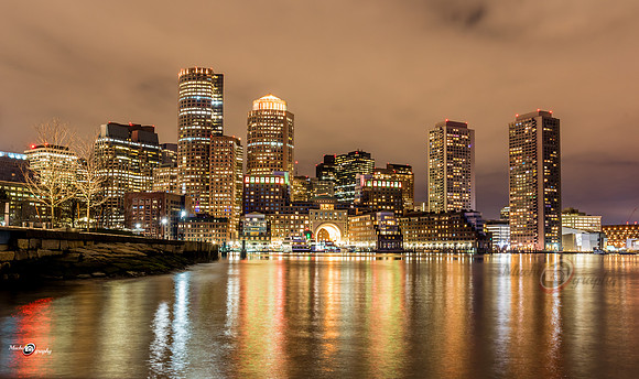 Boston Downtown at Night