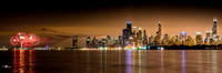 Chicago Skyline with fireworks